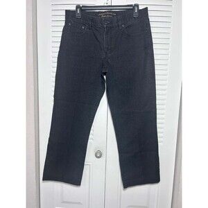 Ralph Lauren Jeans Modern Slim Crop Women Size 8 Black Rhinestone Embellished